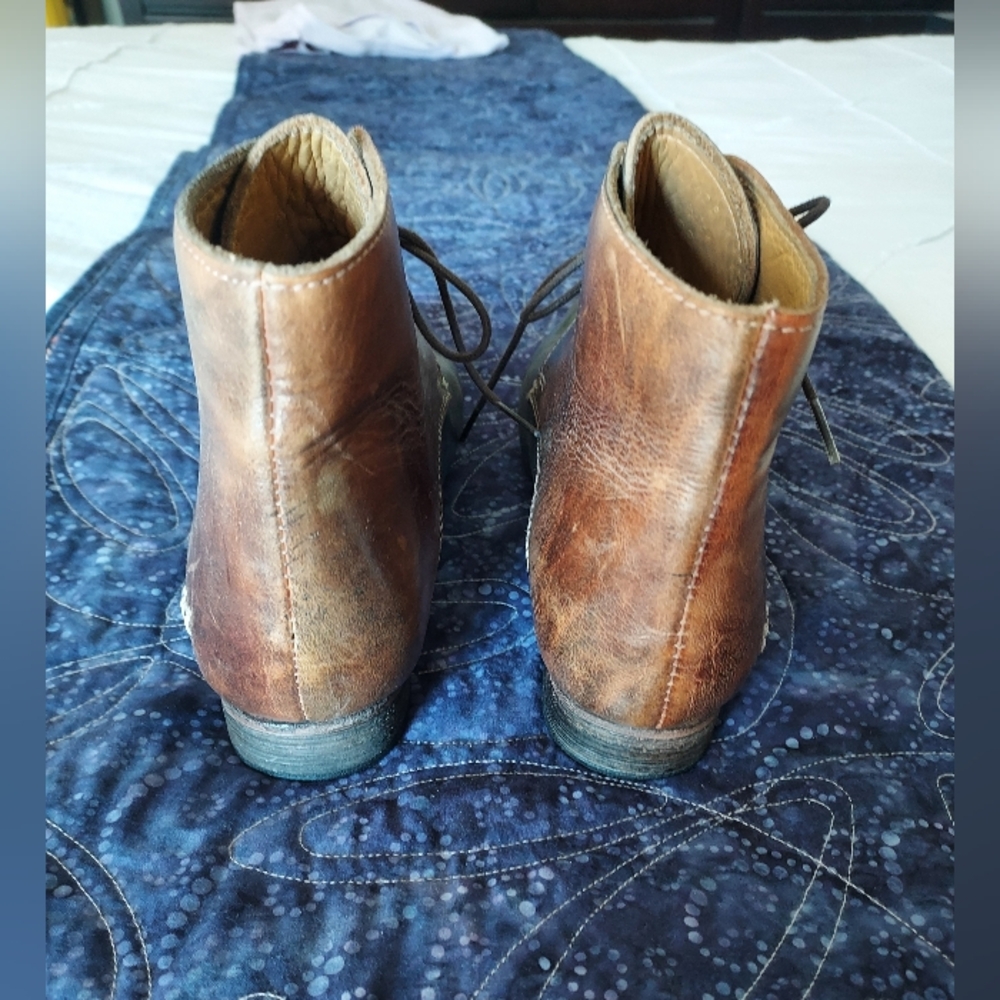 EUC Bed Stu Two-Tone Leather Ankle Boots, benchmade, Leather Lined, 8.5 - Picture 4 of 6